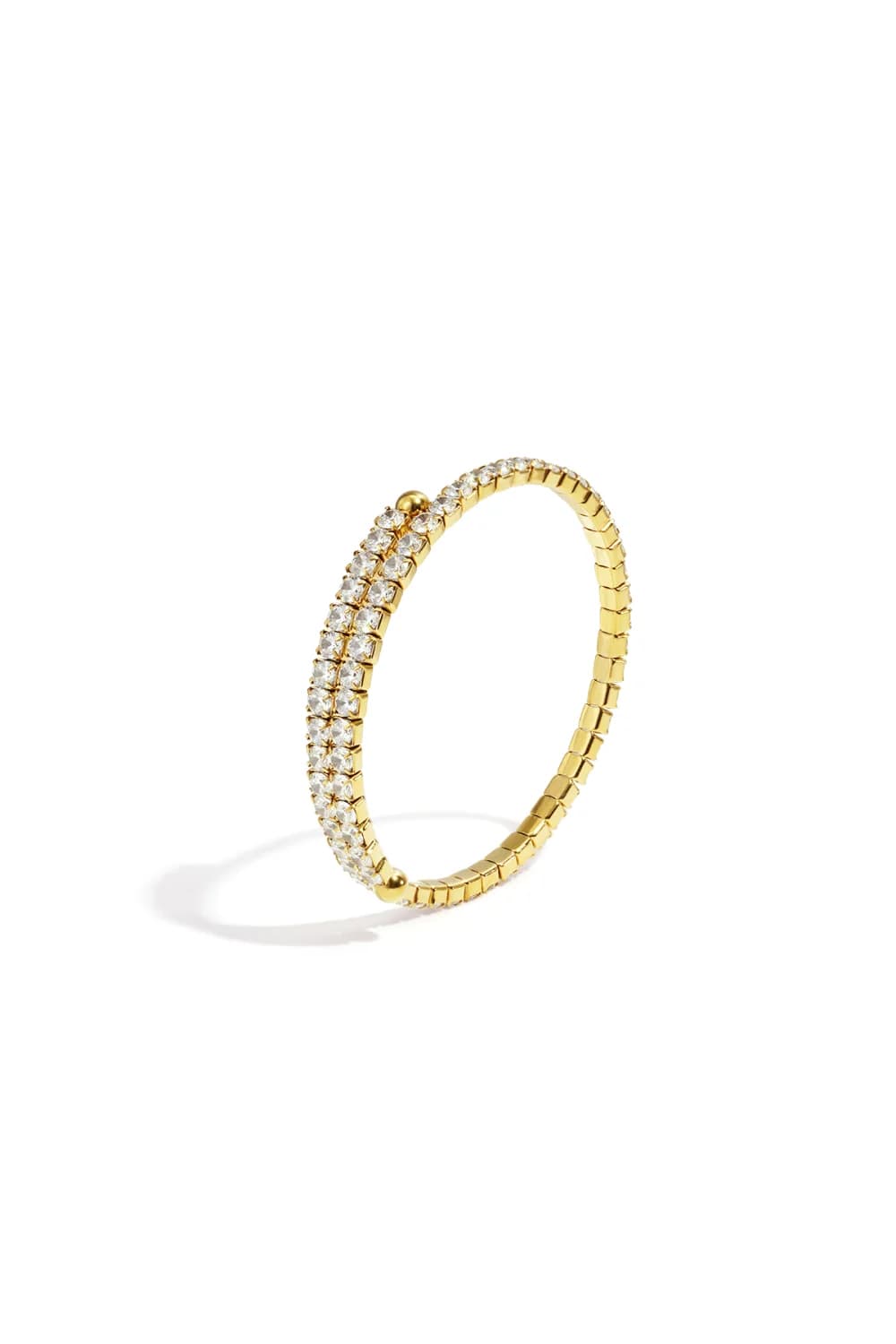 Manchet armband goud met steentjes