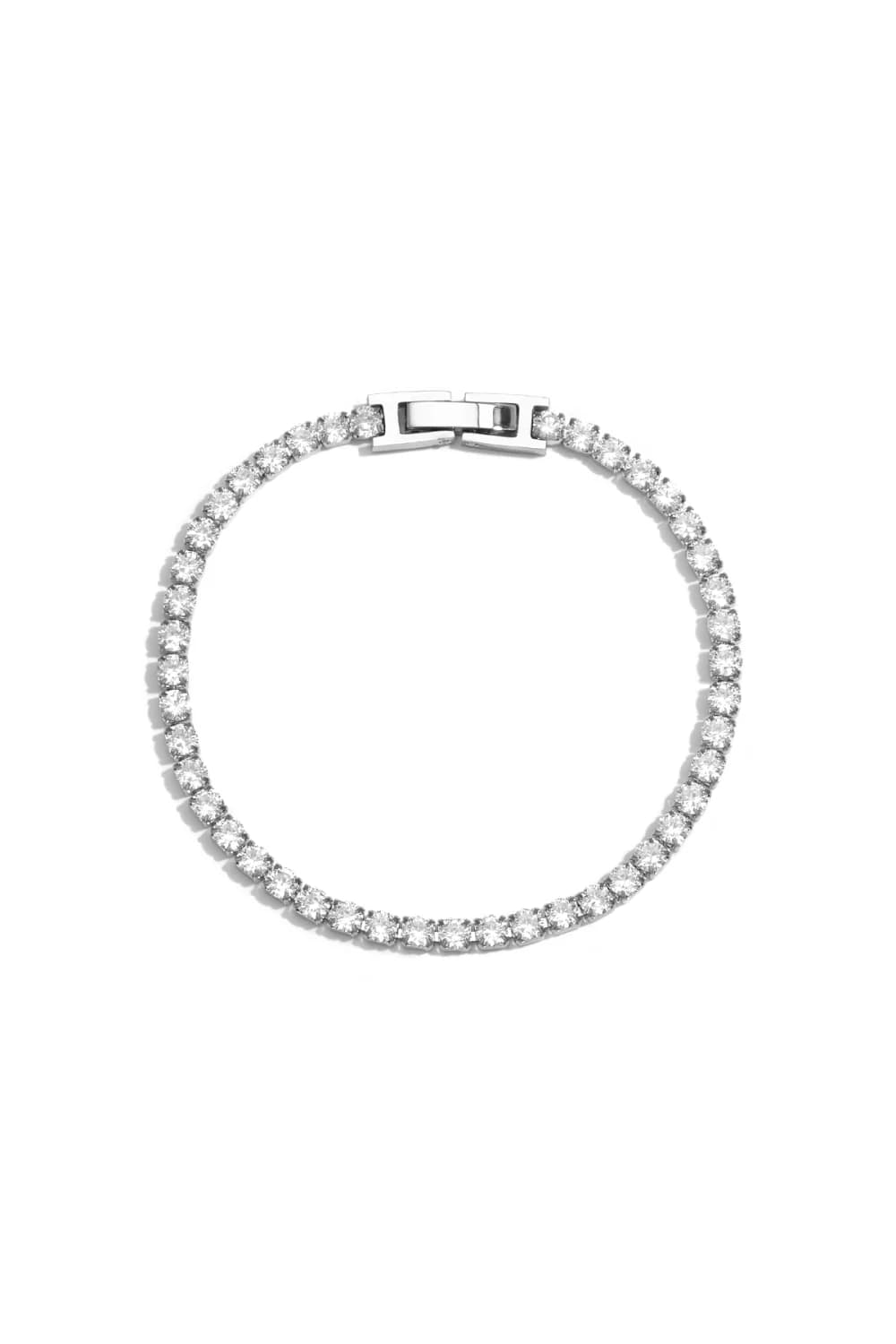 Zirkonia tennis armband zilver