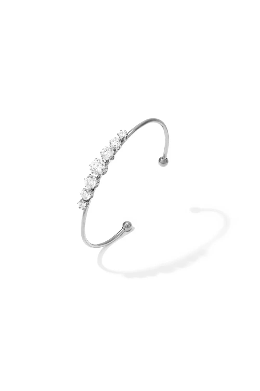 Bangle armband met zirkonia steentjes