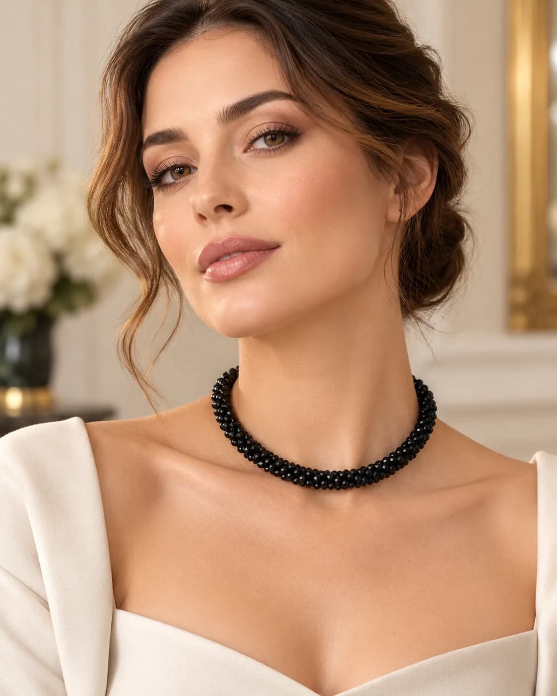Gevlochten kralen ketting