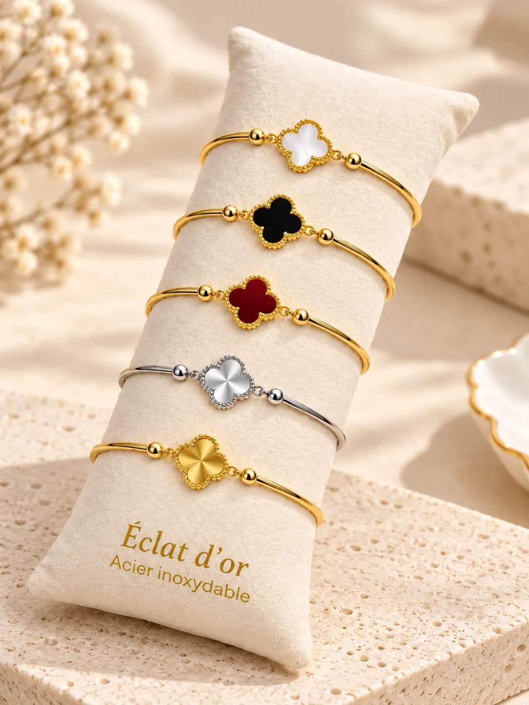 Klaver armband – vijf kleuren
